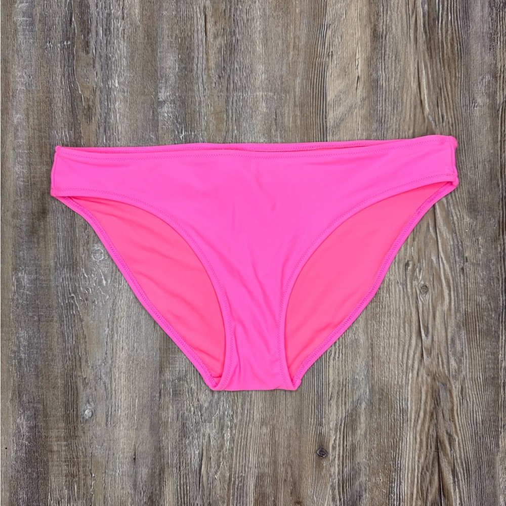 Aerie Womens Hot Pink Bikini Swim Suit Bottoms Colorful Basic New Size L Large